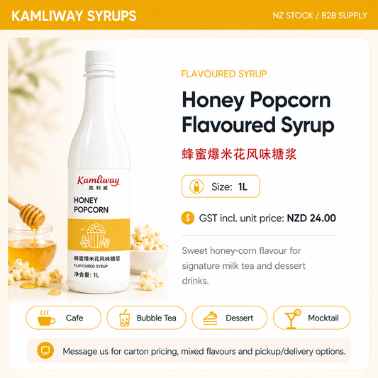 Kamliway Honey Popcorn Flavoured Syrup - 1 L