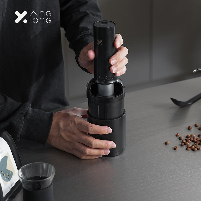 Bottle-Inspired Electric Coffee Grinder