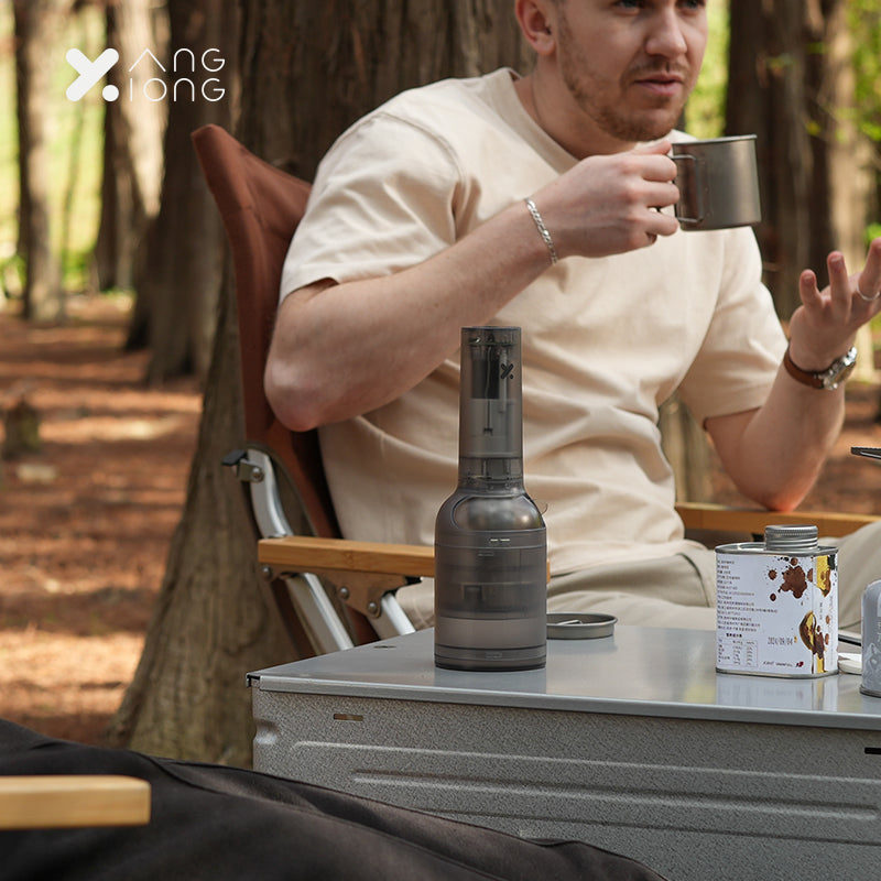Bottle-Inspired Electric Coffee Grinder